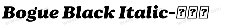 Bogue Black Italic字体转换